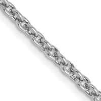 14k White Gold 2.2mm Forzantine Cable Chain-PEN189-24