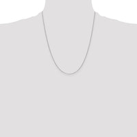 14k White Gold .8mm D/C Cable with Spring Ring Clasp Chain-PEN192-22