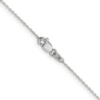 14k White Gold .8mm D/C Cable with Lobster Clasp Chain-PEN192L-16