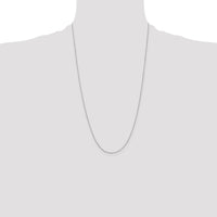 14k White Gold .8mm D/C Cable with Lobster Clasp Chain-PEN192L-26