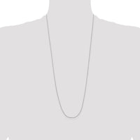 14k White Gold .8mm D/C Cable with Lobster Clasp Chain-PEN192L-30