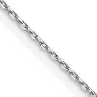 14k White Gold .8mm D/C Cable with Lobster Clasp Chain-PEN192L-22