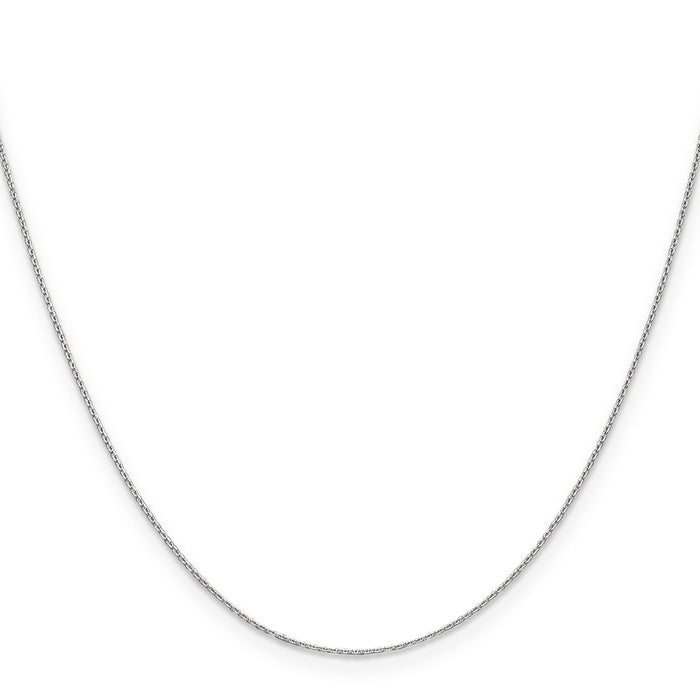 14k White Gold .65mm D/C Round Open Link Cable Chain-PEN195-24