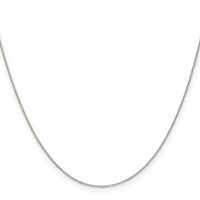 14k White Gold .65mm D/C Round Open Link Cable Chain-PEN195-18