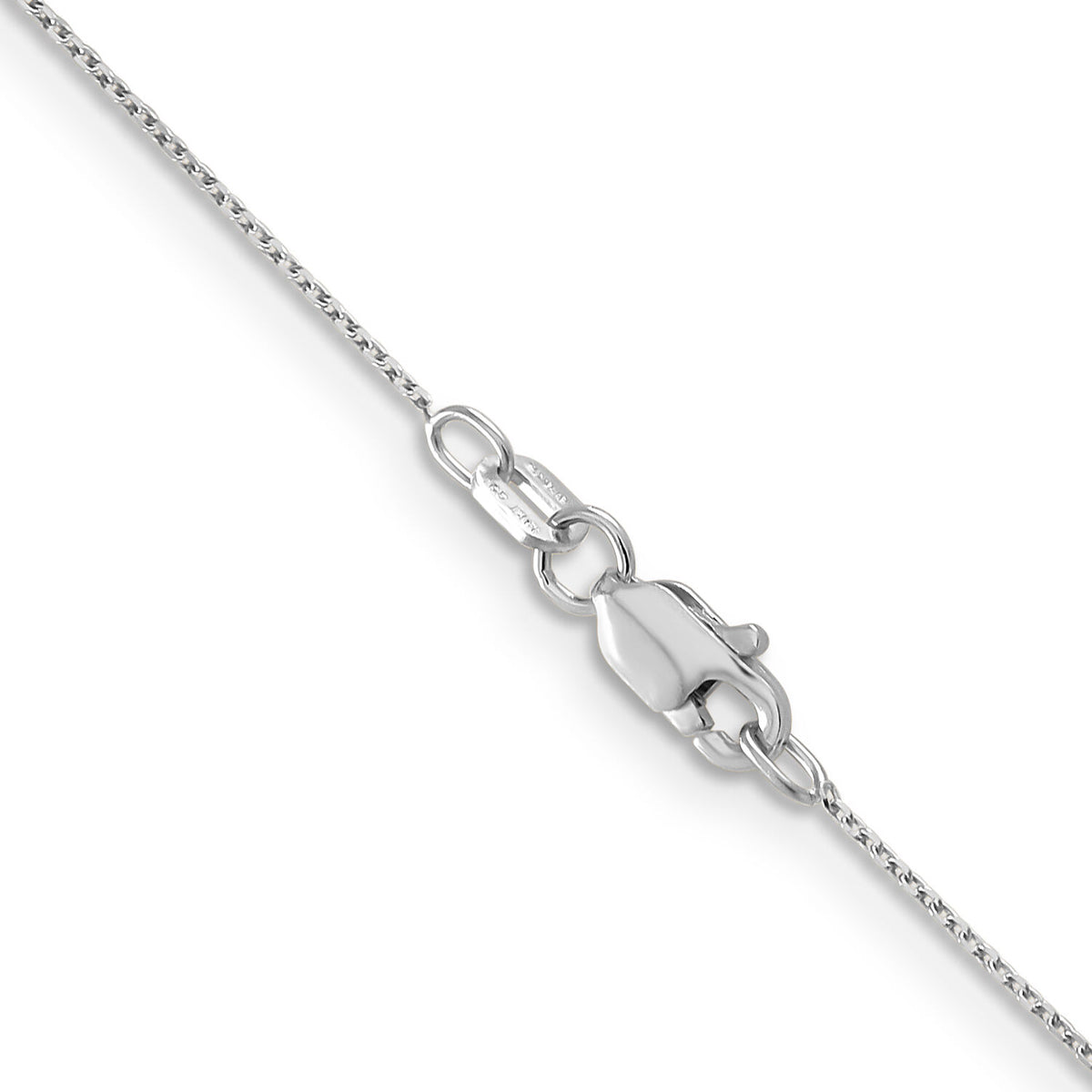 14k White Gold .65mm D/C Round Open Link Cable Chain-PEN195-20