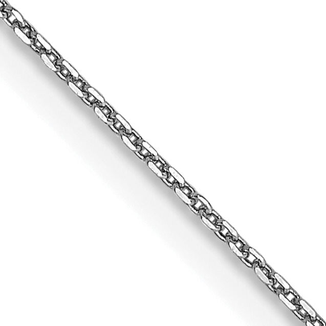 14k White Gold .65mm D/C Round Open Link Cable Chain-PEN195-20