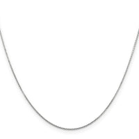 14k White Gold .8mm D/C Round Open Link Cable Chain-PEN196-24