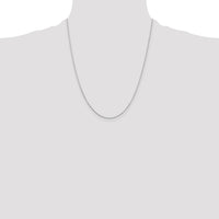 14k White Gold .8mm D/C Round Open Link Cable Chain-PEN196-22