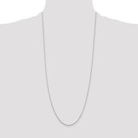 14k White Gold .8mm D/C Round Open Link Cable Chain-PEN196-30