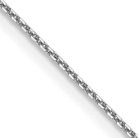 14k White Gold .8mm D/C Round Open Link Cable Chain-PEN196-26