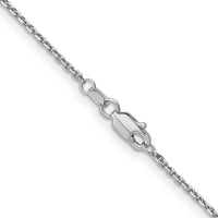 14k White Gold 1.4mm D/C Round Open Link Cable Chain-PEN197-18