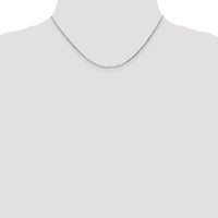 14k White Gold 1.4mm D/C Round Open Link Cable Chain-PEN197-16