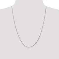 14k White Gold 1.4mm D/C Round Open Link Cable Chain-PEN197-24