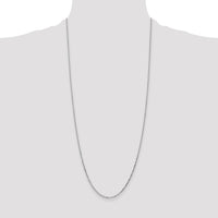 14k White Gold 1.4mm D/C Round Open Link Cable Chain-PEN197-30