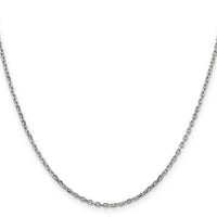 14k White Gold 1.8mm D/C Round Open Link Cable Chain-PEN198-16
