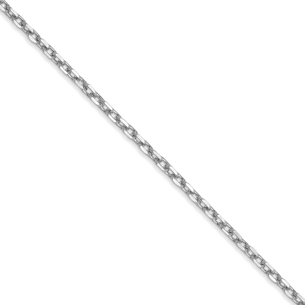 14k WG 1.8mm D/C Round Open Link Cable Chain (100 inch Spool)-PEN198-100