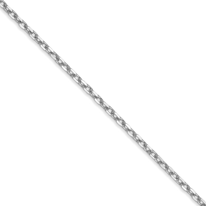 14k WG 1.8mm D/C Round Open Link Cable Chain (100 inch Spool)-PEN198-100