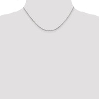 14k White Gold 1.8mm D/C Round Open Link Cable Chain-PEN198-16