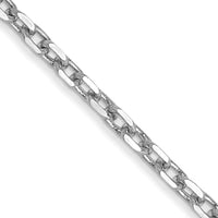 14k White Gold 1.8mm D/C Round Open Link Cable Chain-PEN198-26