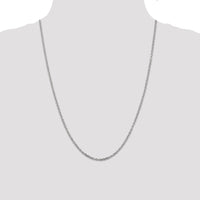 14k White Gold 2.2mm D/C Round Open Link Cable Chain-PEN199-24