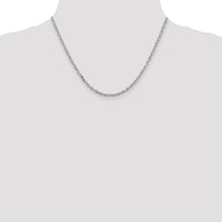 14k White Gold 3mm D/C Round Open Link Cable Chain-PEN200-18