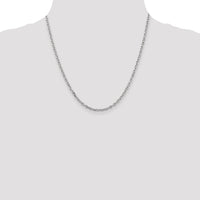 14k White Gold 3mm D/C Round Open Link Cable Chain-PEN200-20