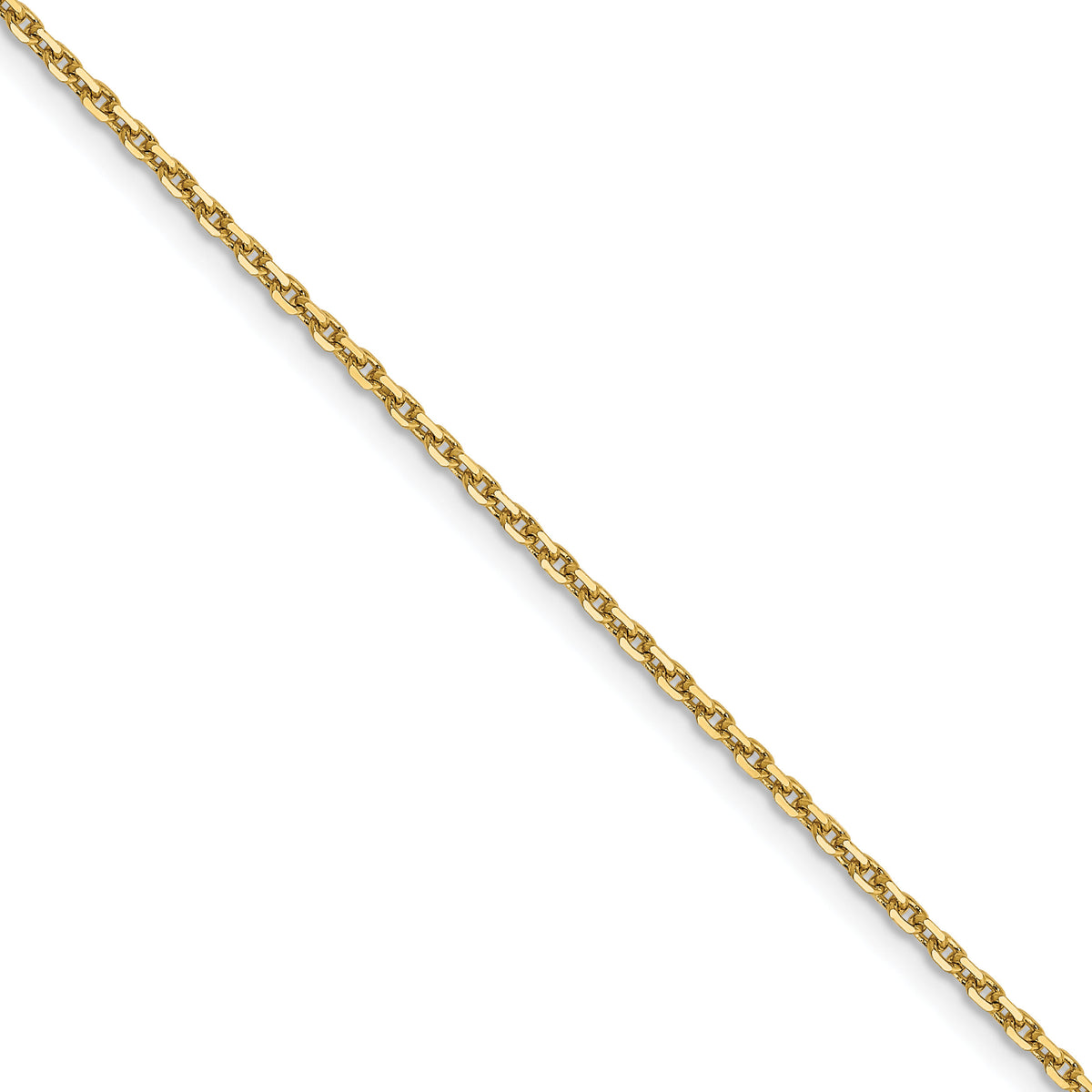 14k 1.4mm D/C Round Open Link Cable Chain (100 inch Spool)-PEN203-100