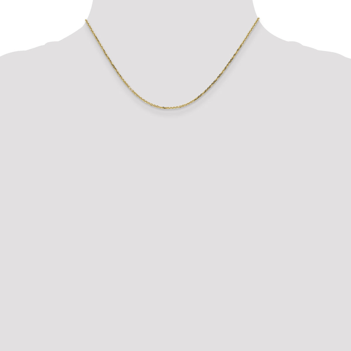 14k 1.4mm D/C Round Open Link Cable Chain-PEN203-16