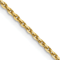 14k 1.4mm D/C Round Open Link Cable Chain-PEN203-24