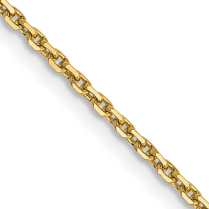 14k 1.4mm D/C Round Open Link Cable Chain-PEN203-16