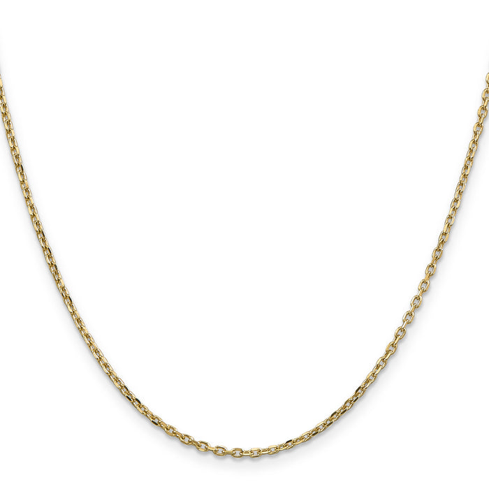 14k 1.8mm D/C Round Open Link Cable Chain-PEN204-18
