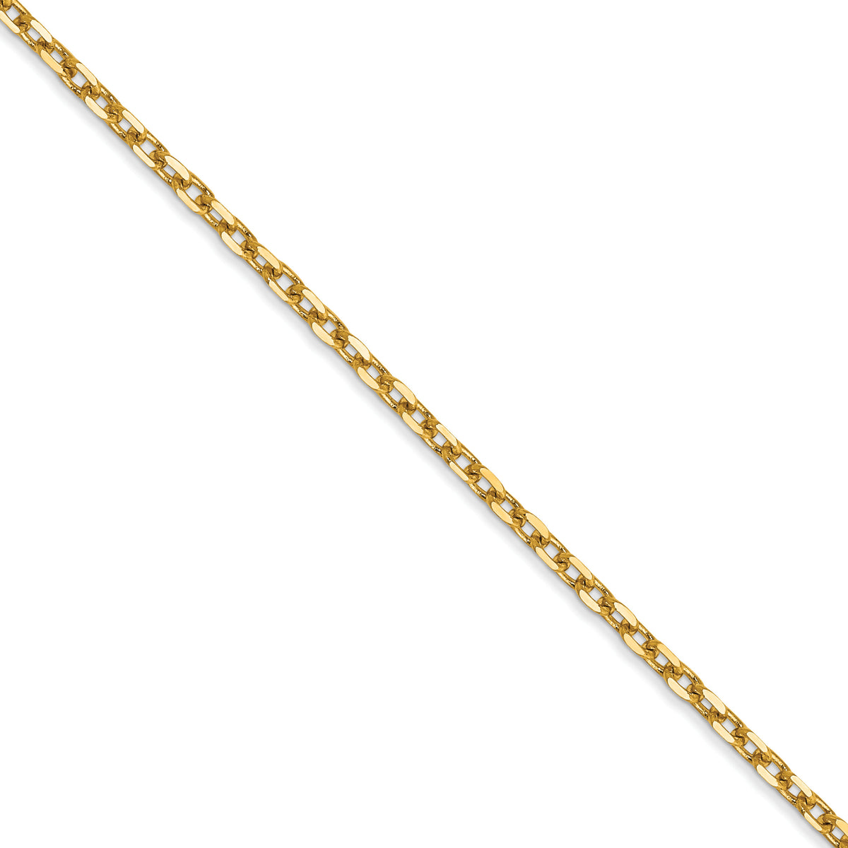 14k 1.8mm D/C Round Open Link Cable Chain (100 inch Spool)-PEN204-100