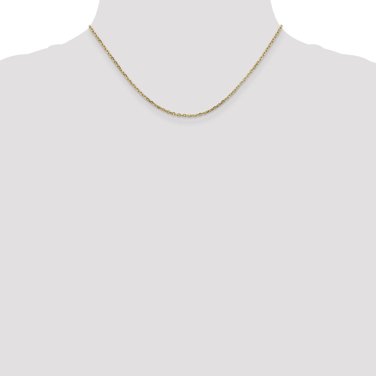 14k 1.8mm D/C Round Open Link Cable Chain-PEN204-16