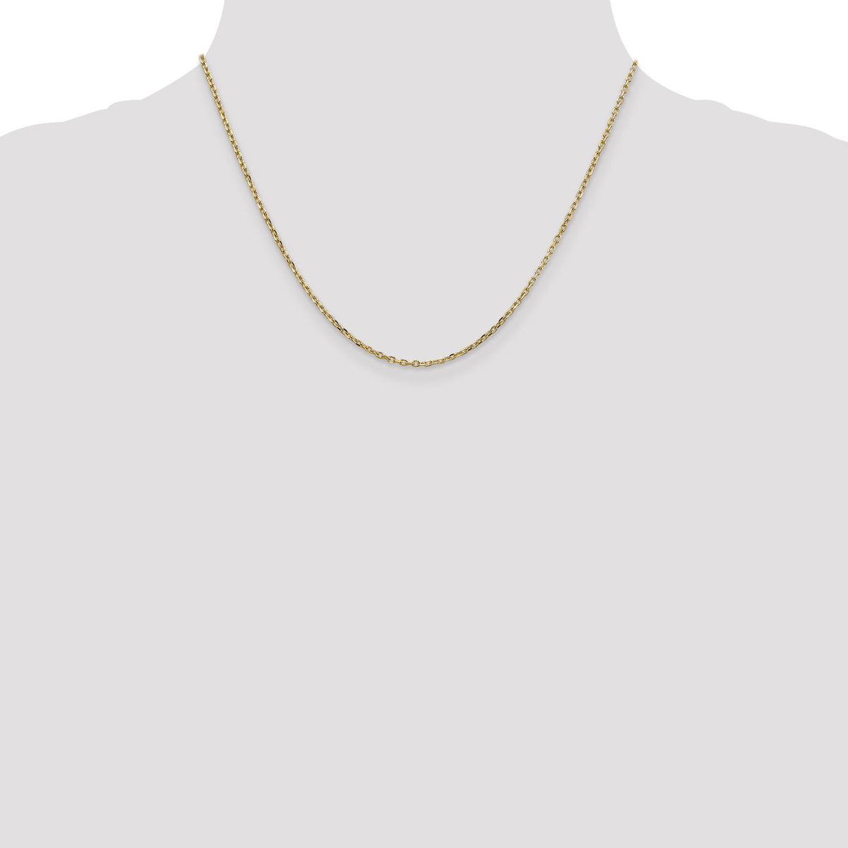 14k 1.8mm D/C Round Open Link Cable Chain-PEN204-18