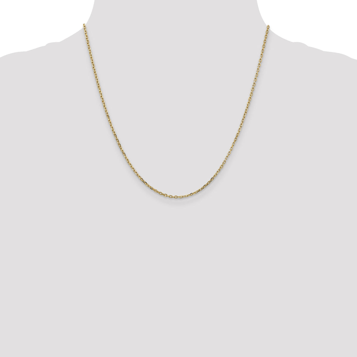 14k 1.8mm D/C Round Open Link Cable Chain-PEN204-20