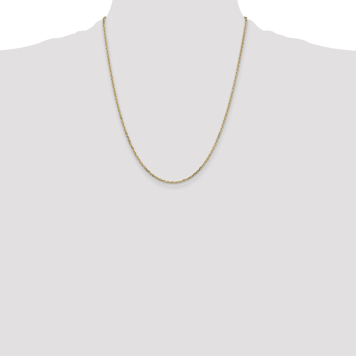 14k 1.8mm D/C Round Open Link Cable Chain-PEN204-22
