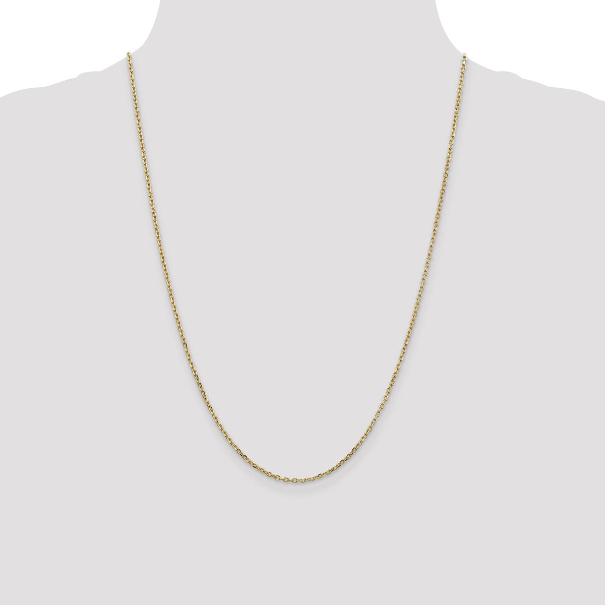 14k 1.8mm D/C Round Open Link Cable Chain-PEN204-24