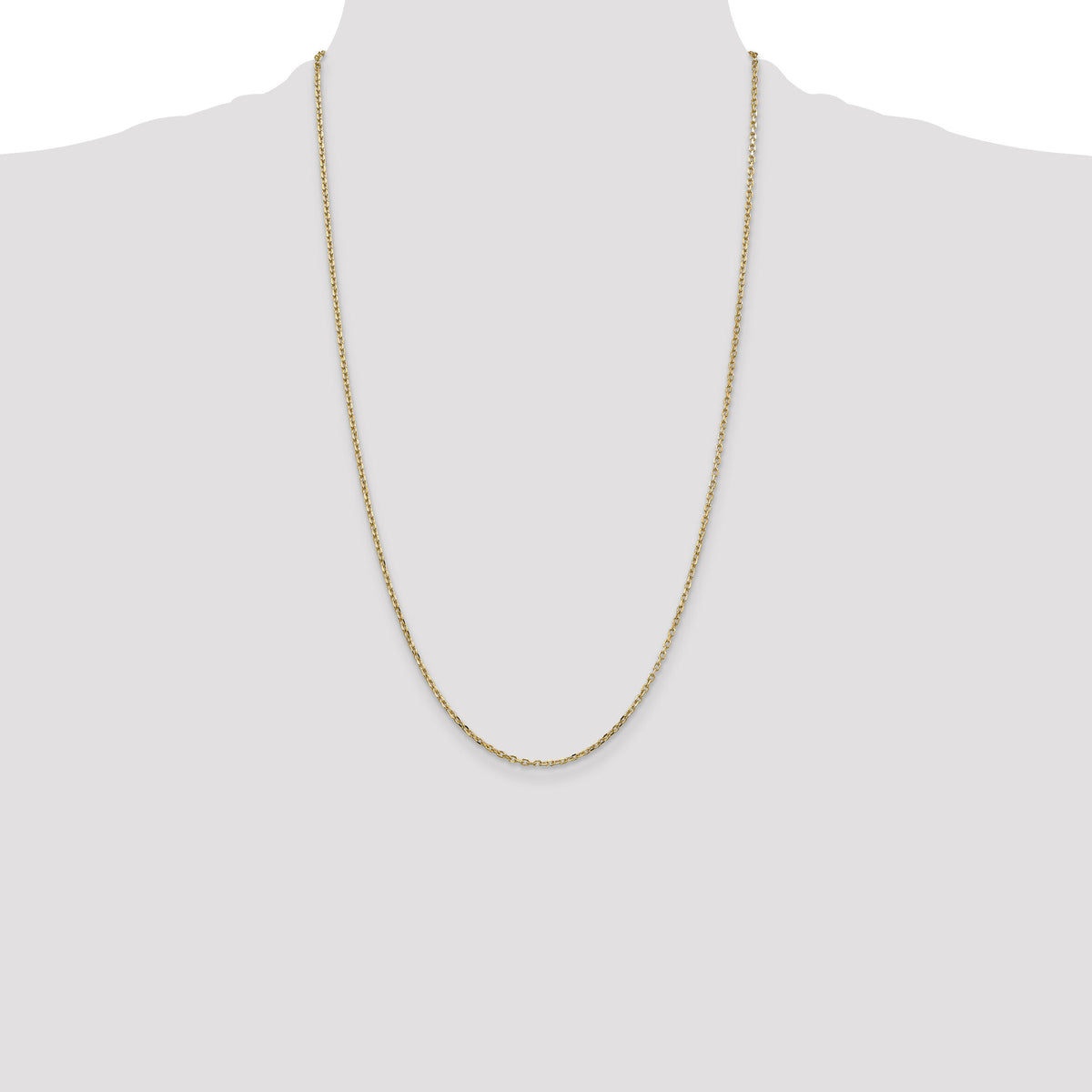 14k 1.8mm D/C Round Open Link Cable Chain-PEN204-26