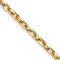 14k 1.8mm D/C Round Open Link Cable Chain-PEN204-22