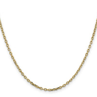 14k 2.2mm D/C Round Open Link Cable Chain-PEN205-16