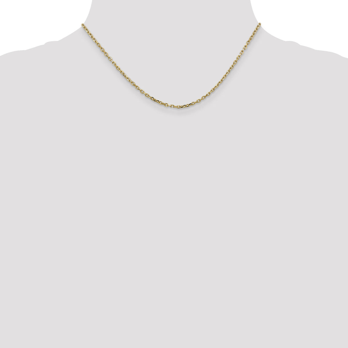 14k 2.2mm D/C Round Open Link Cable Chain-PEN205-16