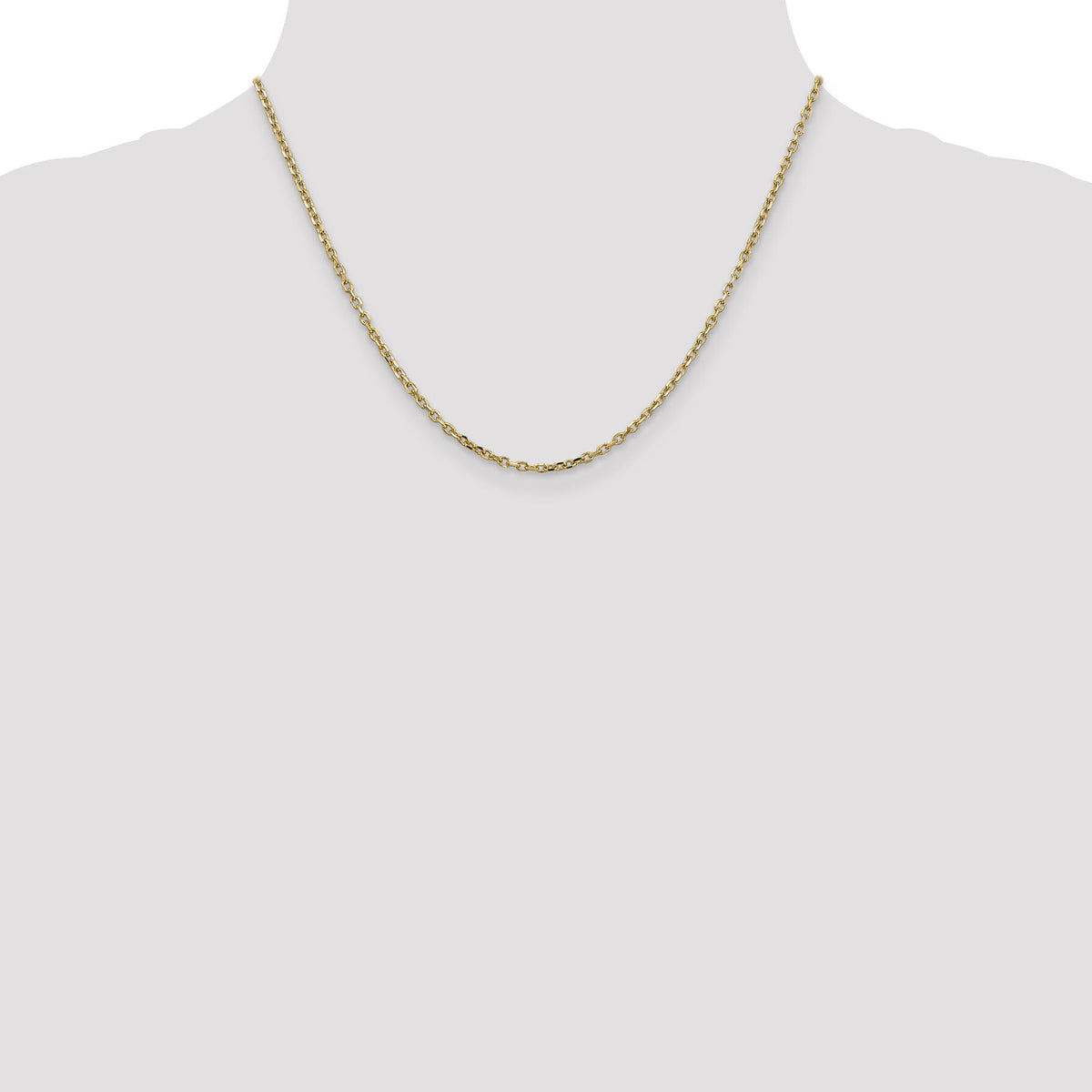 14k 2.2mm D/C Round Open Link Cable Chain-PEN205-18