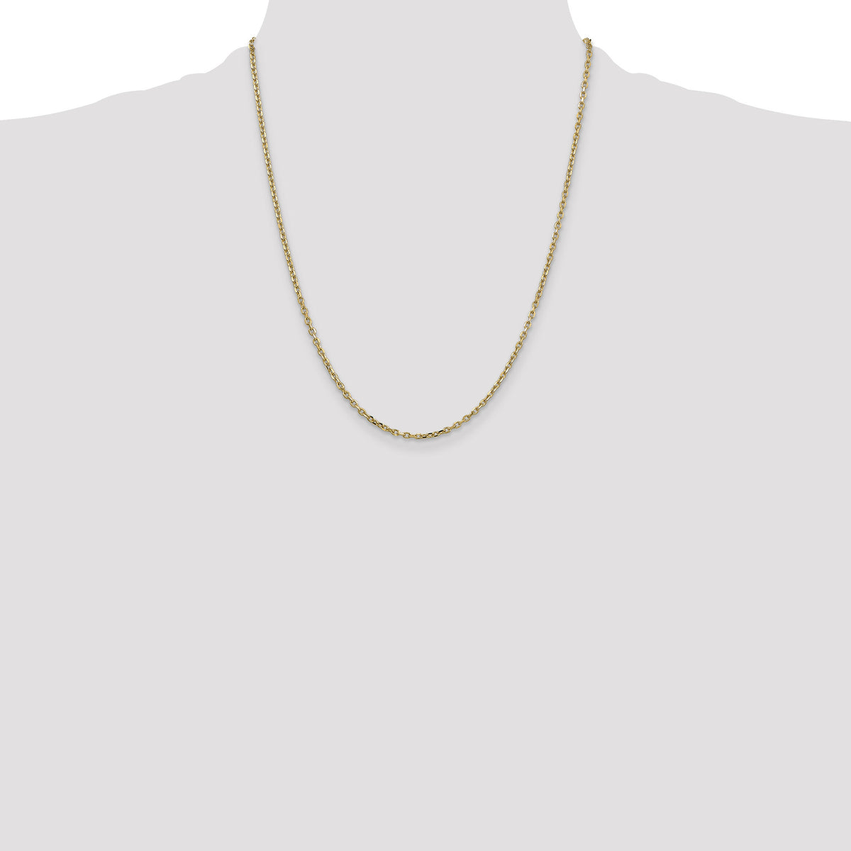 14k 2.2mm D/C Round Open Link Cable Chain-PEN205-22