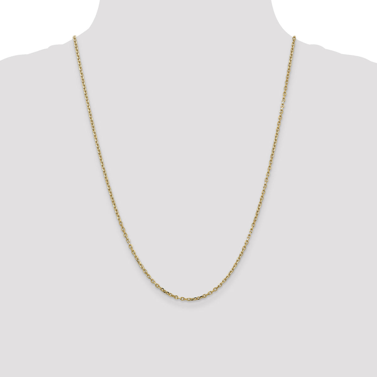 14k 2.2mm D/C Round Open Link Cable Chain-PEN205-24