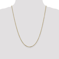 14k 2.2mm D/C Round Open Link Cable Chain-PEN205-24