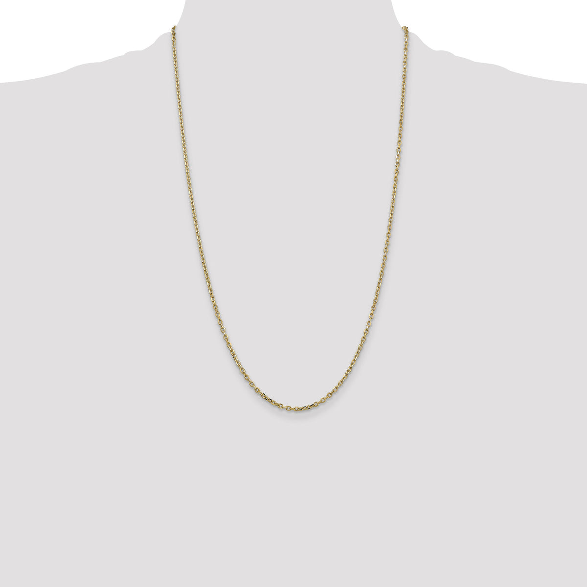14k 2.2mm D/C Round Open Link Cable Chain-PEN205-26