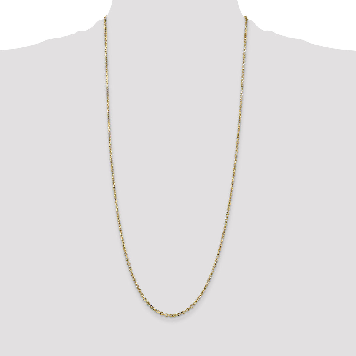 14k 2.2mm D/C Round Open Link Cable Chain-PEN205-30