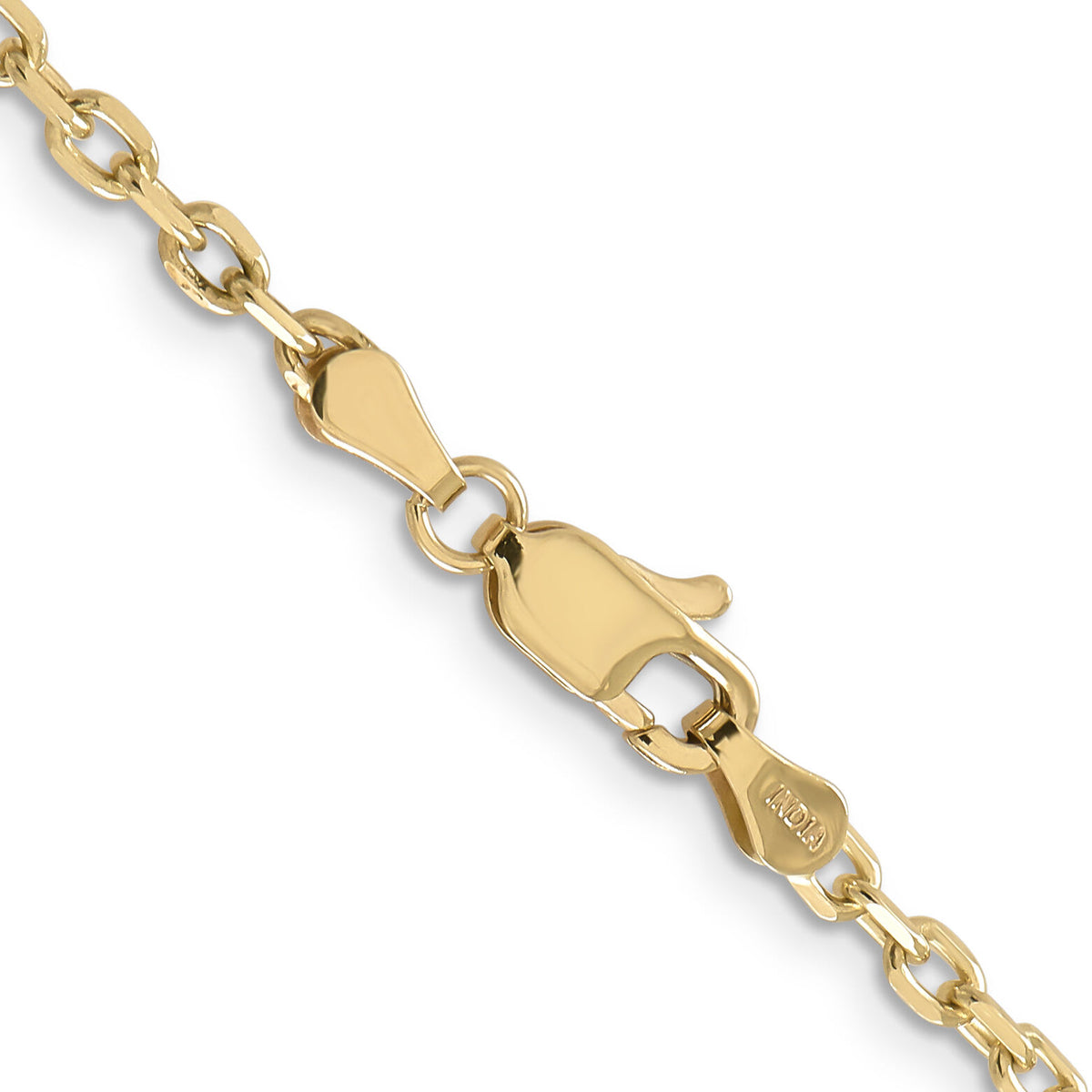 14k 3mm D/C Round Open Link Cable Chain-PEN206-22