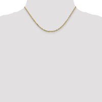 14k 3mm D/C Round Open Link Cable Chain-PEN206-16