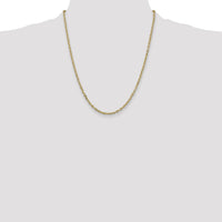 14k 3mm D/C Round Open Link Cable Chain-PEN206-22
